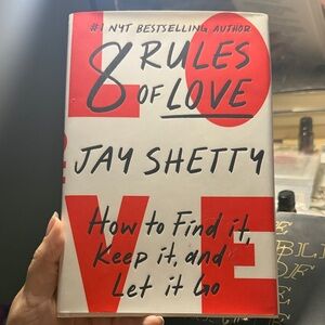 8 Rules of Love by Jay Shetty - White & Red Hardcover